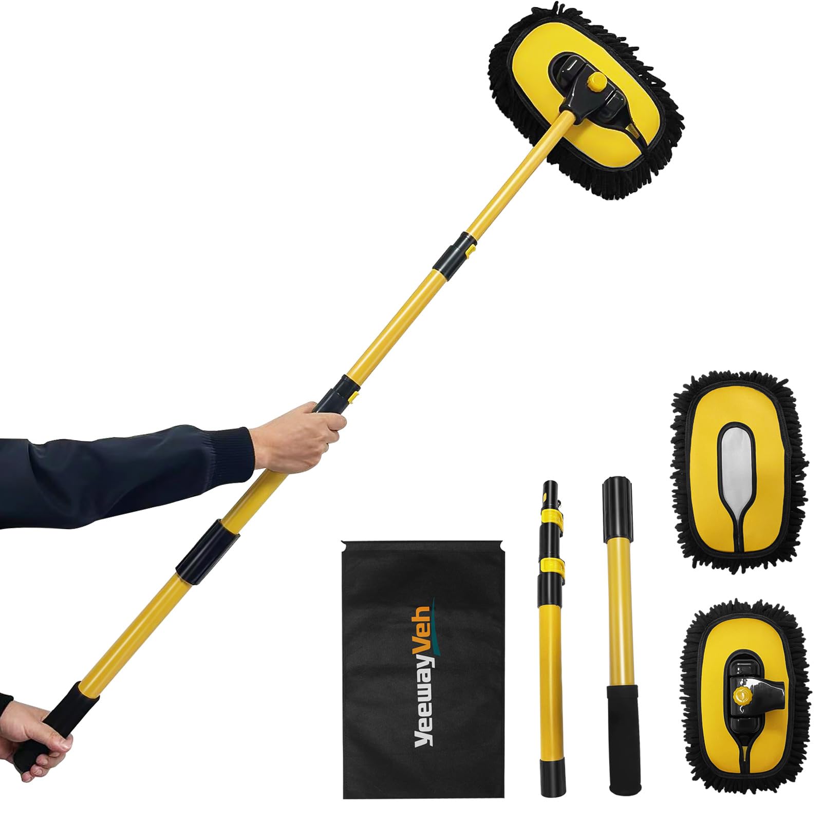STHIRA® Car Wash Brush Mop with Long Handle, 55 STHIRA® Car Wash Brush Mop with Long Handle, 55